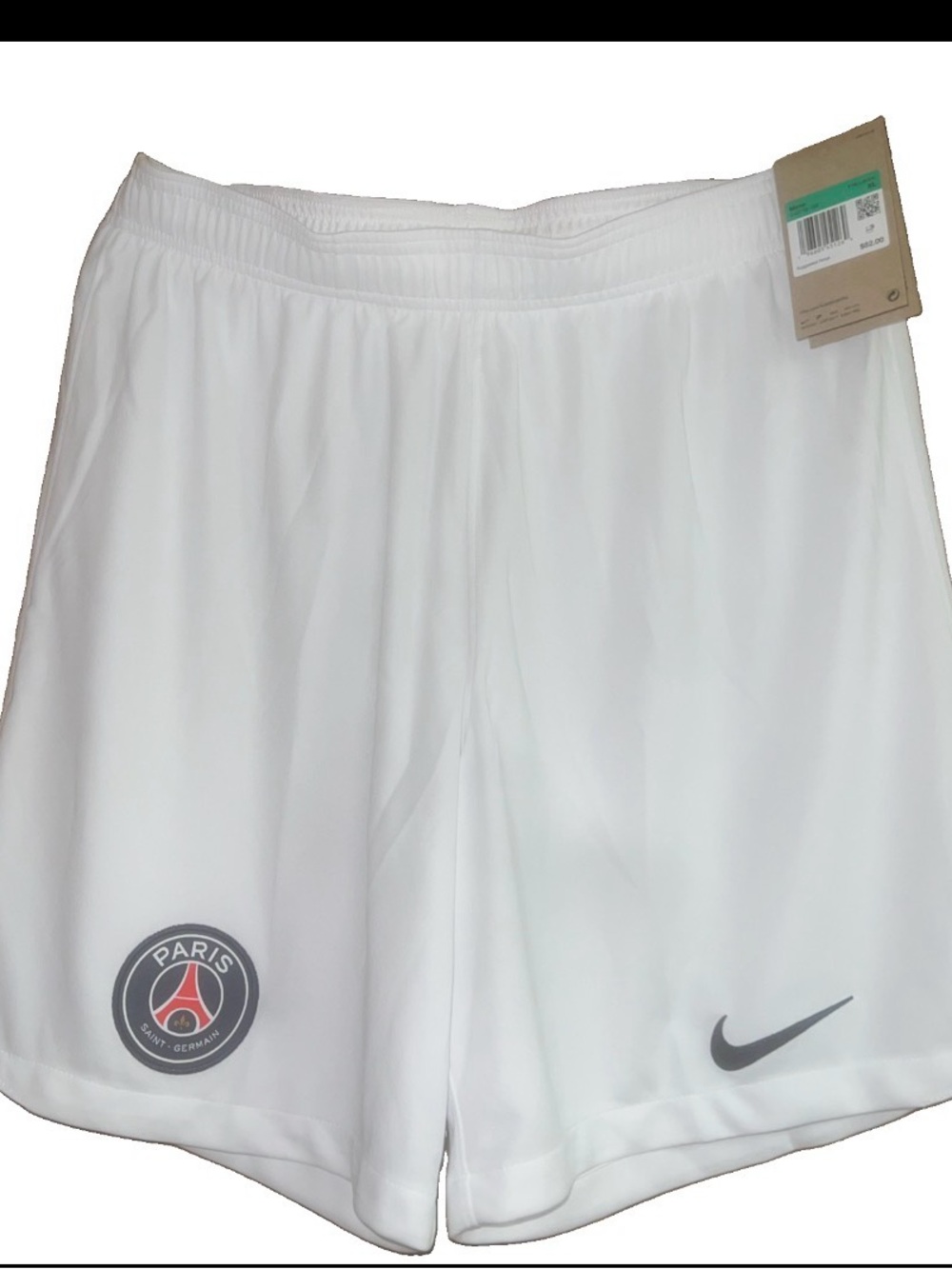 PSG Paris Saint Germain Dri-Fit Shorts Men's X-Large Soccer White Slim Fit NWT